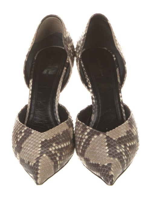 Celine Python Animal Print D'Orsay Pumps