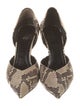Celine Python Animal Print D'Orsay Pumps