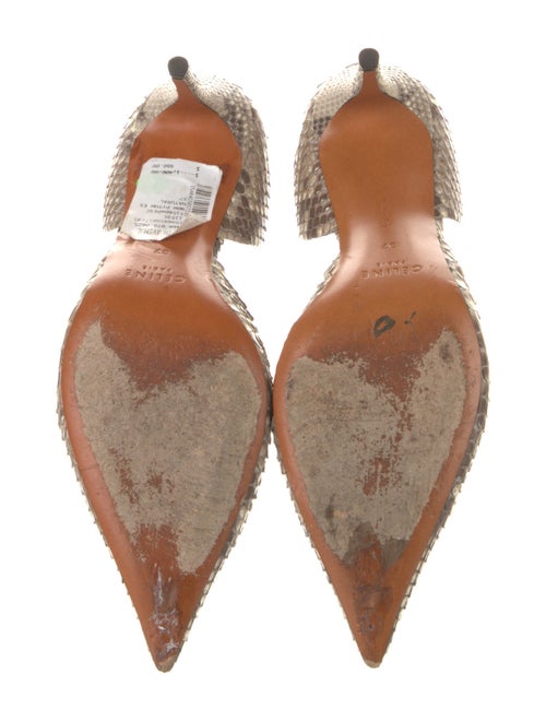 Celine Python Animal Print D'Orsay Pumps