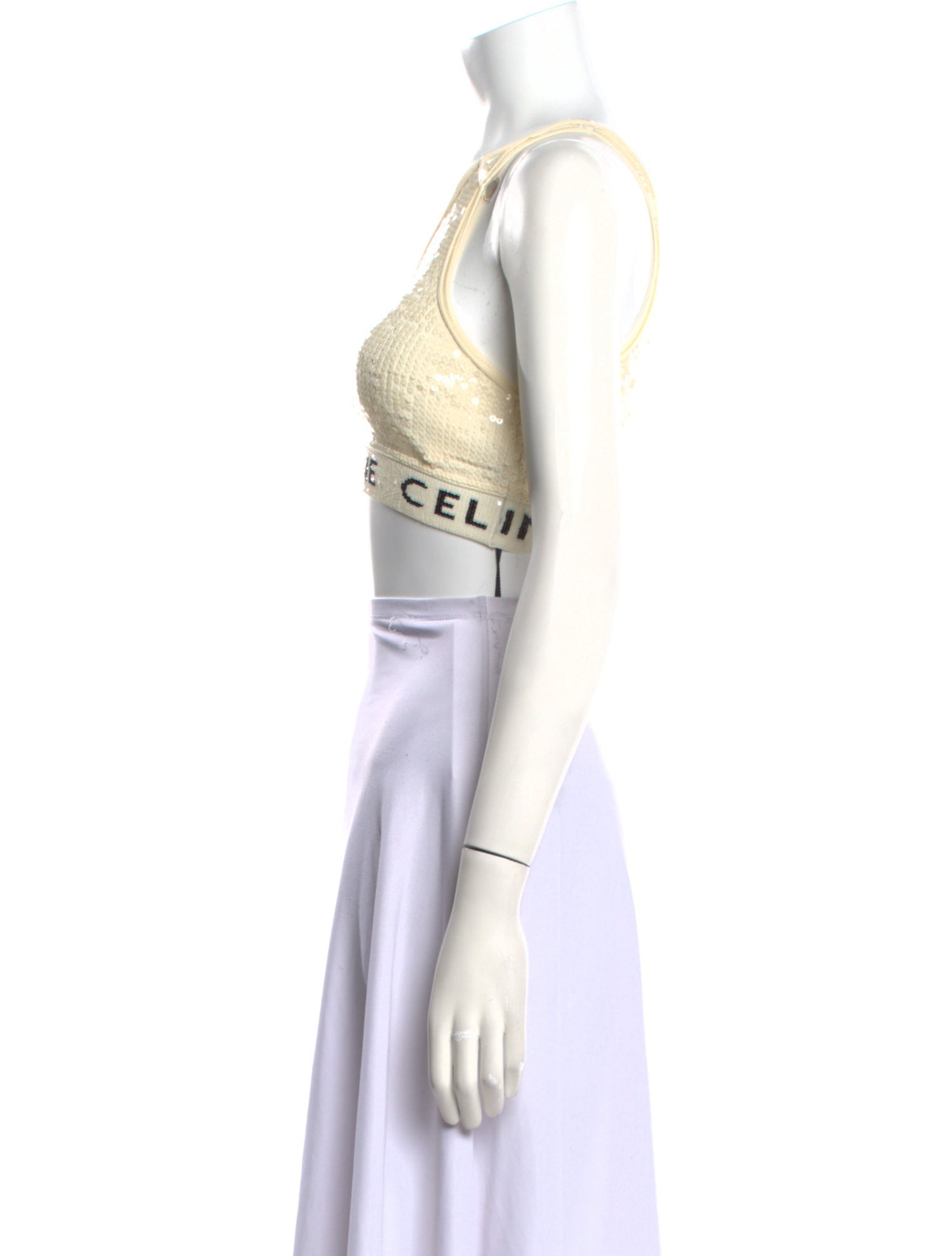 Celine Viscose Bra Graphic Print Crop Top w/ Tags