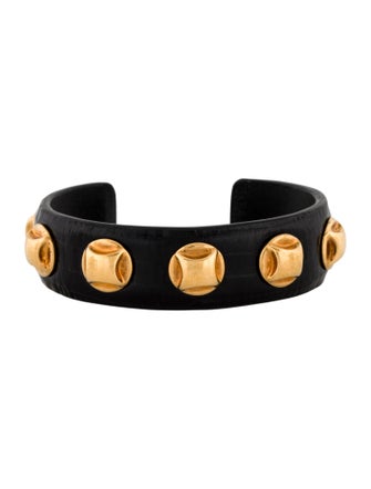 Celine Leather Studded Cuff