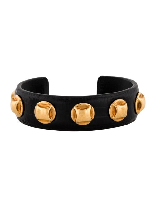Celine Leather Studded Cuff
