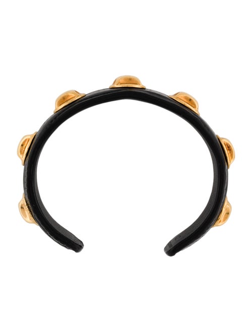 Celine Leather Studded Cuff