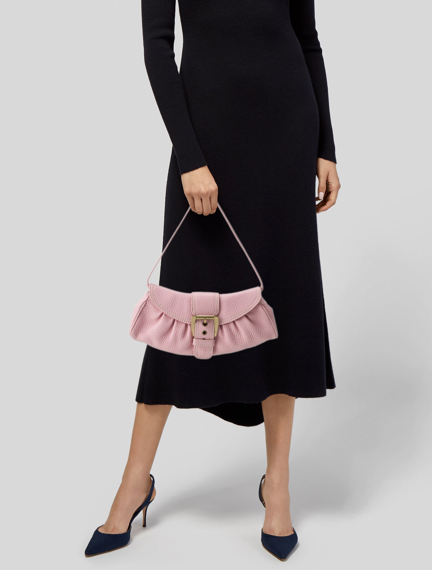 Celine 2023 Shiny Calfskin Medium Croque Bag - White
