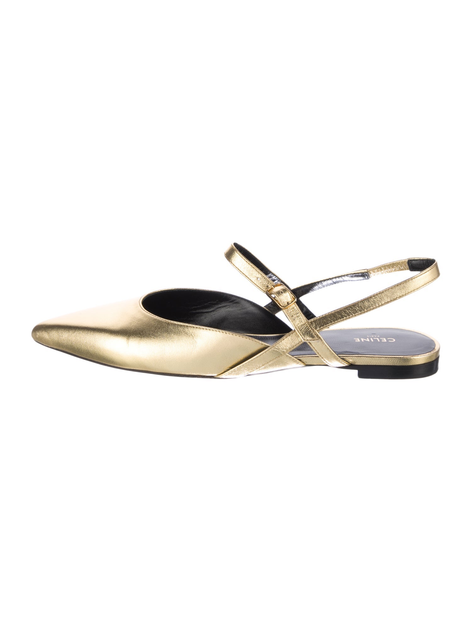 Celine Leather Slingback Flats