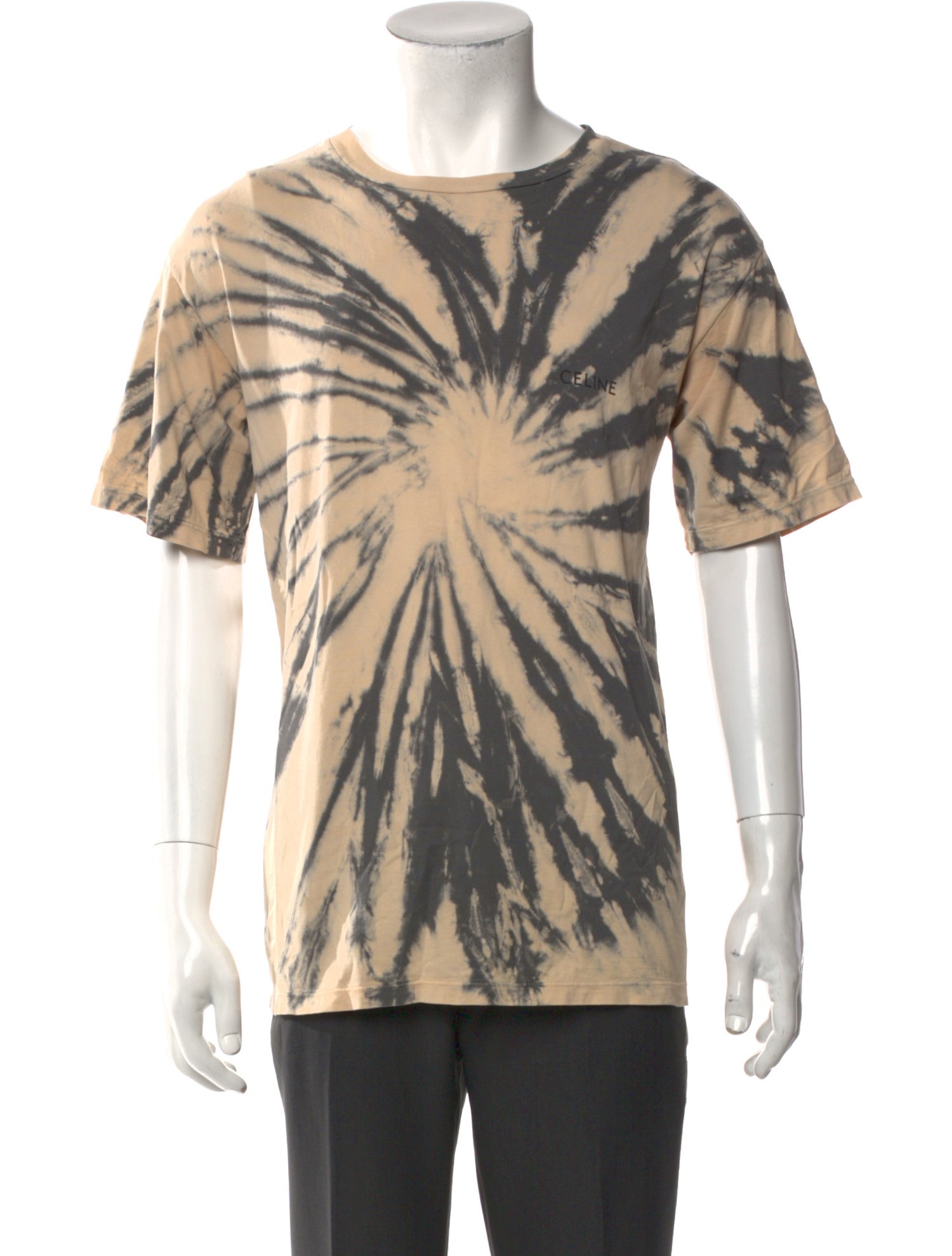 Celine Tie-Dye Print Crew Neck T-Shirt