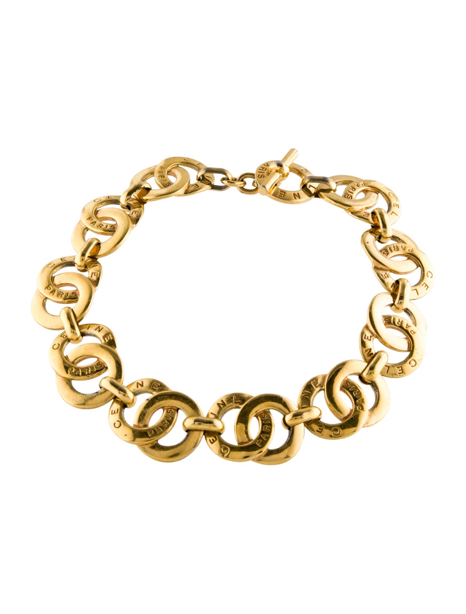 Celine Vintage Logo Chain Necklace