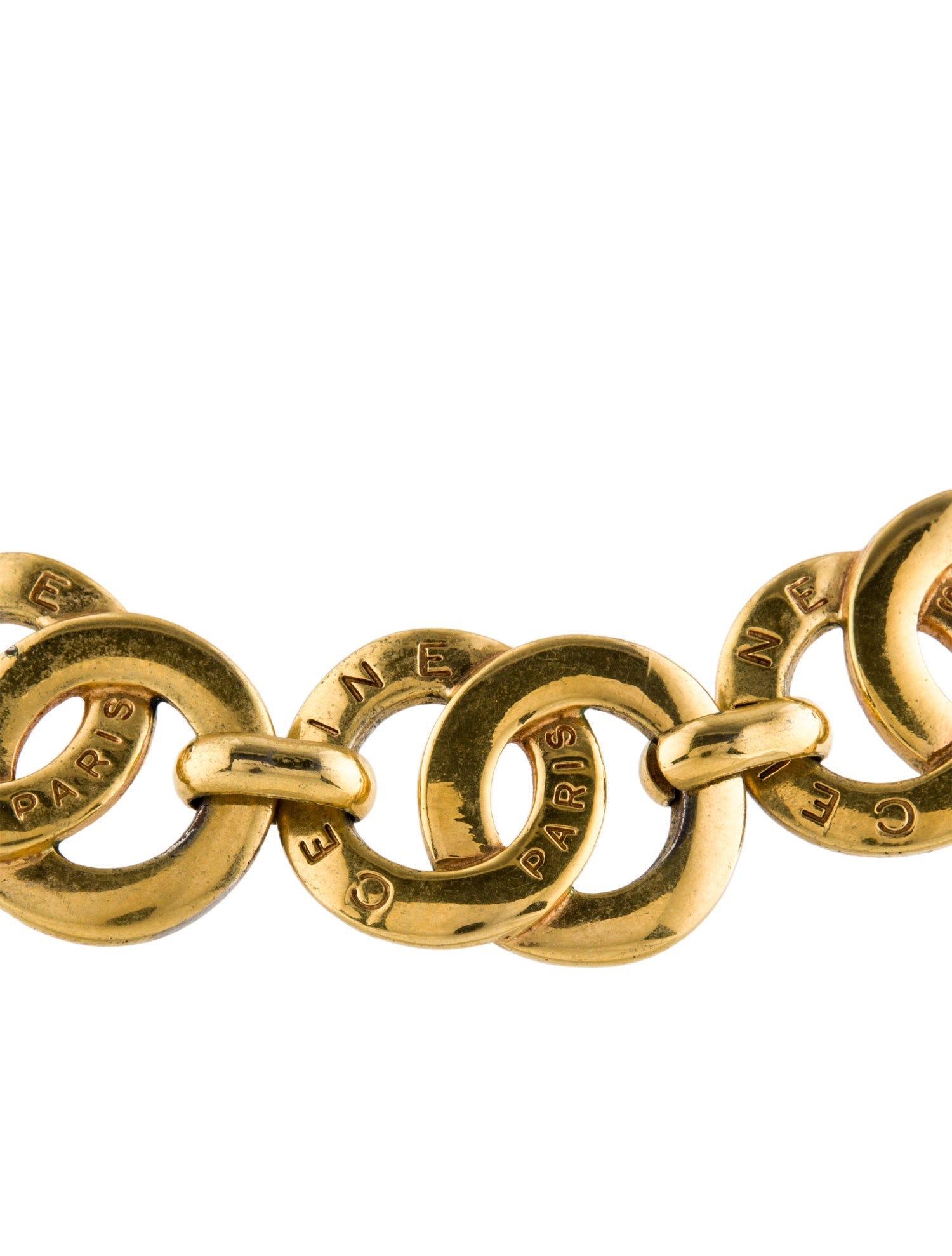 Celine Vintage Logo Chain Necklace