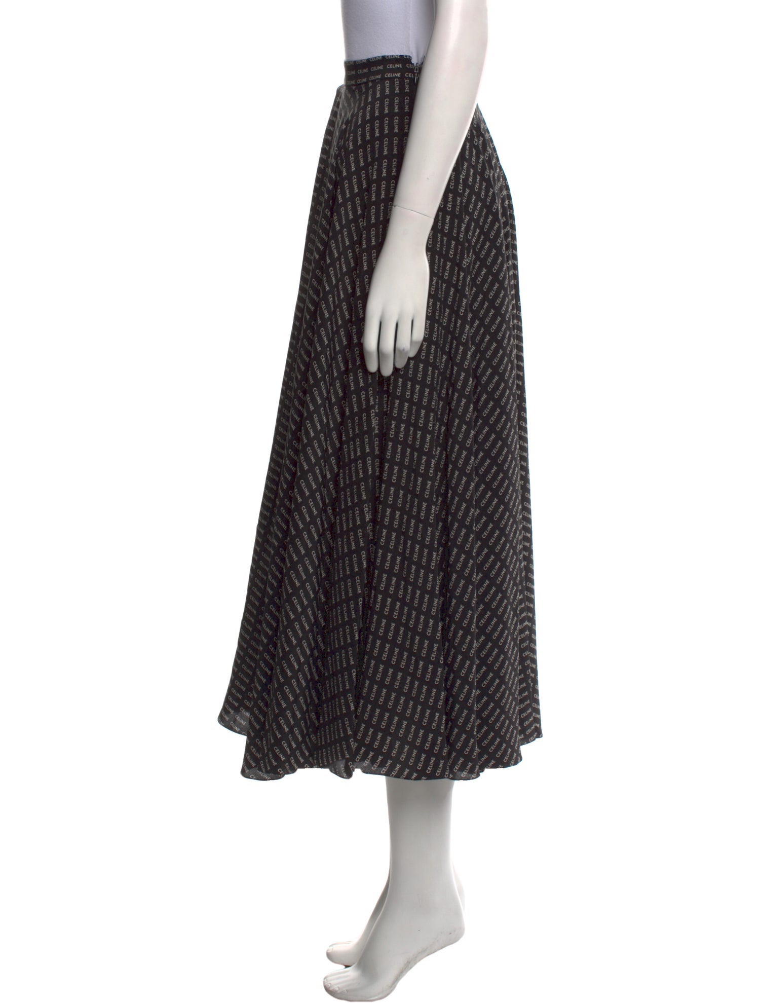 Celine Silk Midi Length Skirt