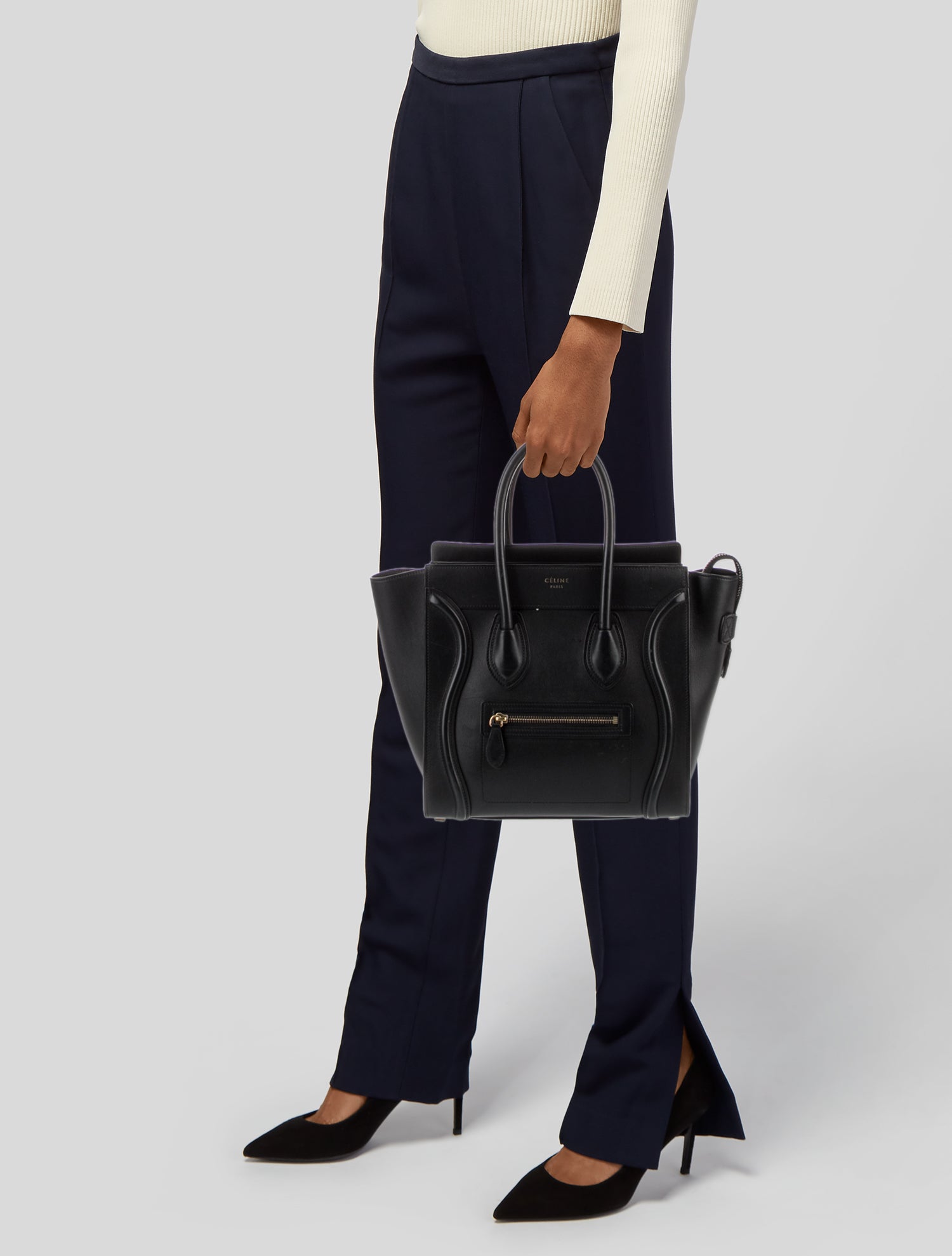Celine Leather Luggage Micro