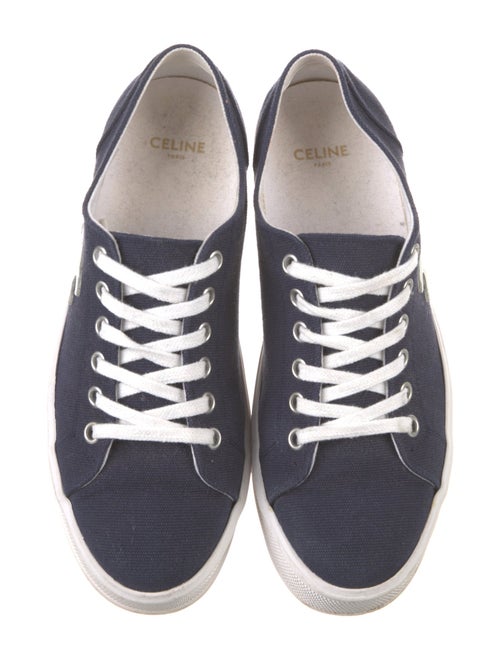 Celine Canvas Leather Trim Embellishment Sneakers