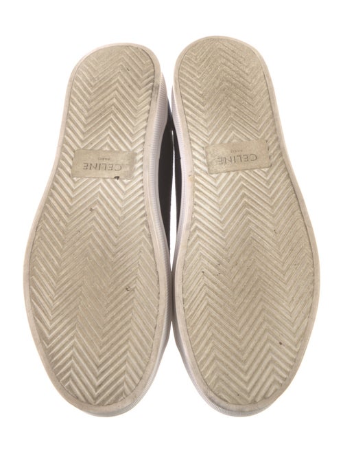 Celine Canvas Leather Trim Embellishment Sneakers