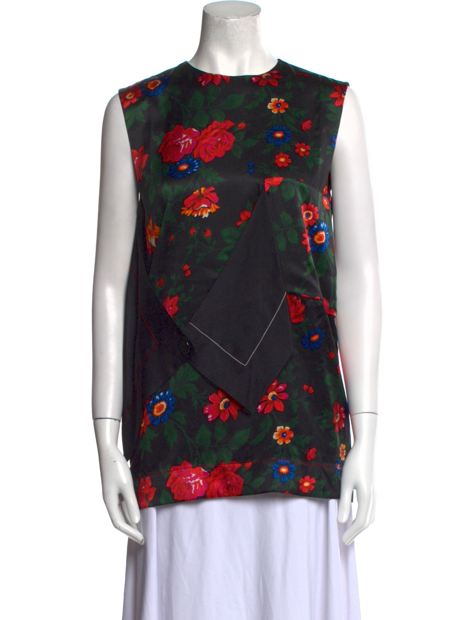 Celine Silk Floral Print Top