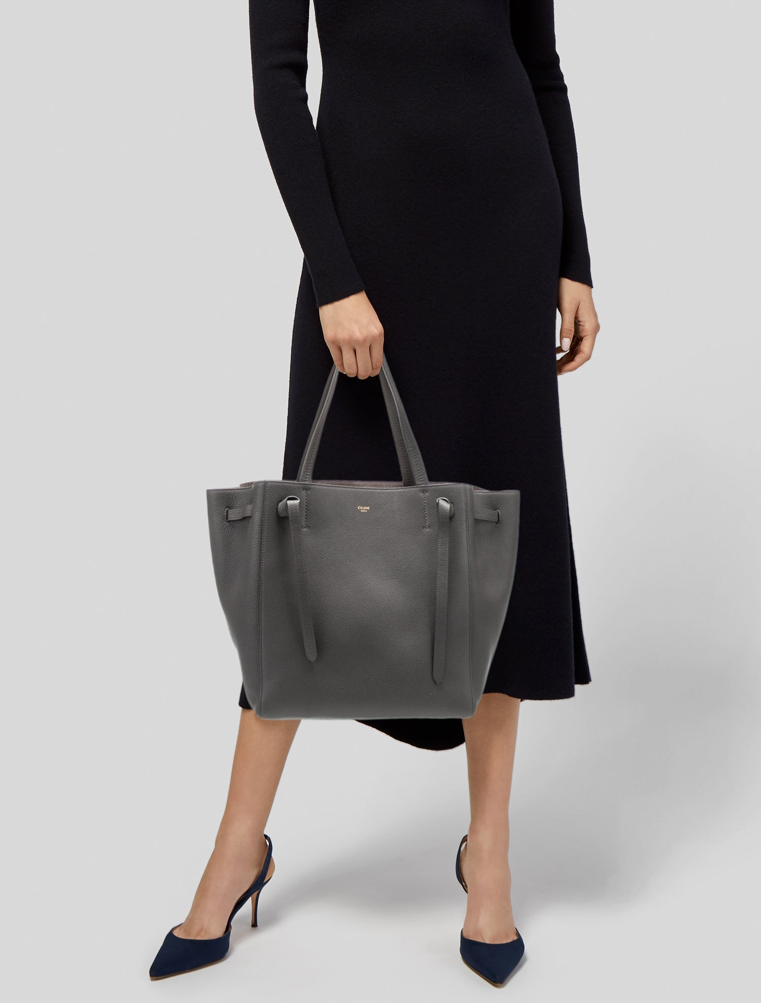 Celine Leather Cabas Phantom w/Belt