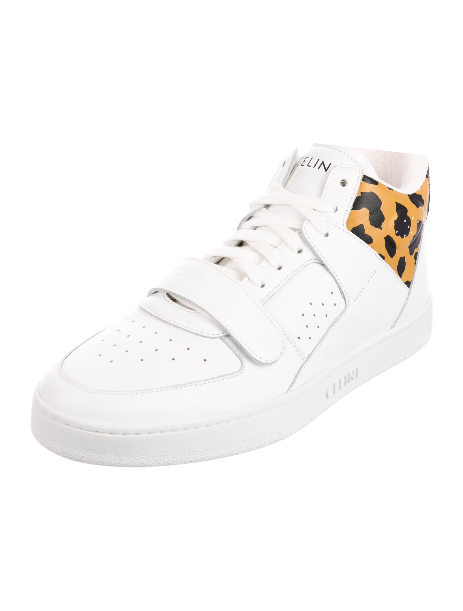 Celine Leather Animal Print Sneakers