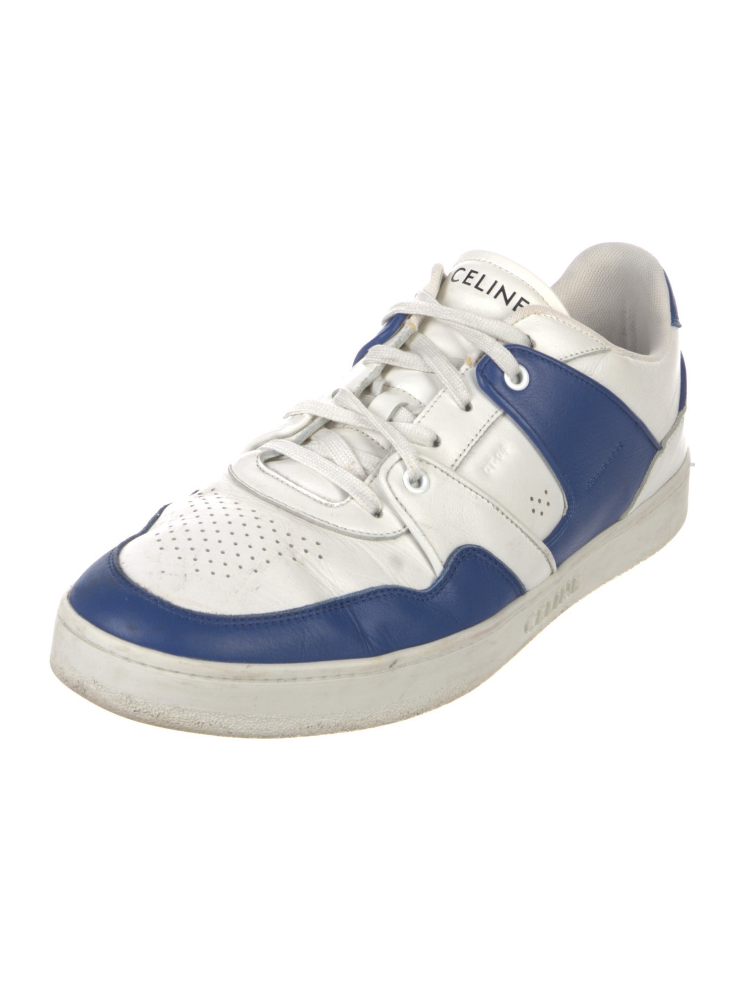 Celine Leather Colorblock Pattern Sneakers