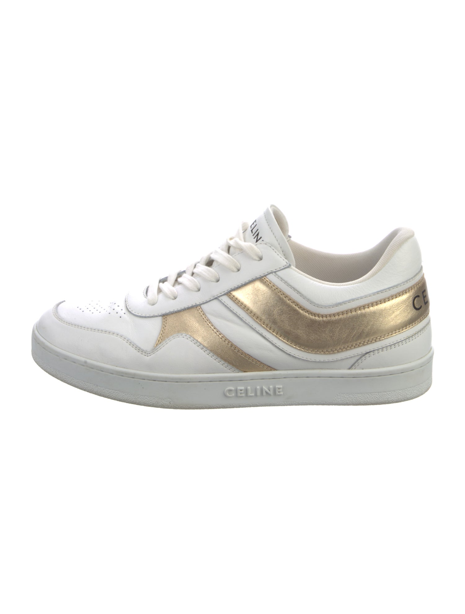 Celine Embossed Leather Printed Sneakers