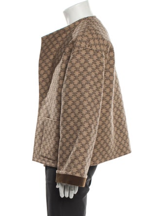 Celine Wool Printed Peacoat