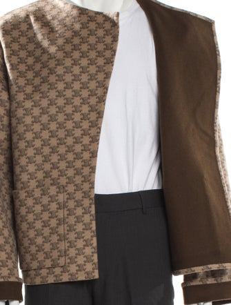 Celine Wool Printed Peacoat