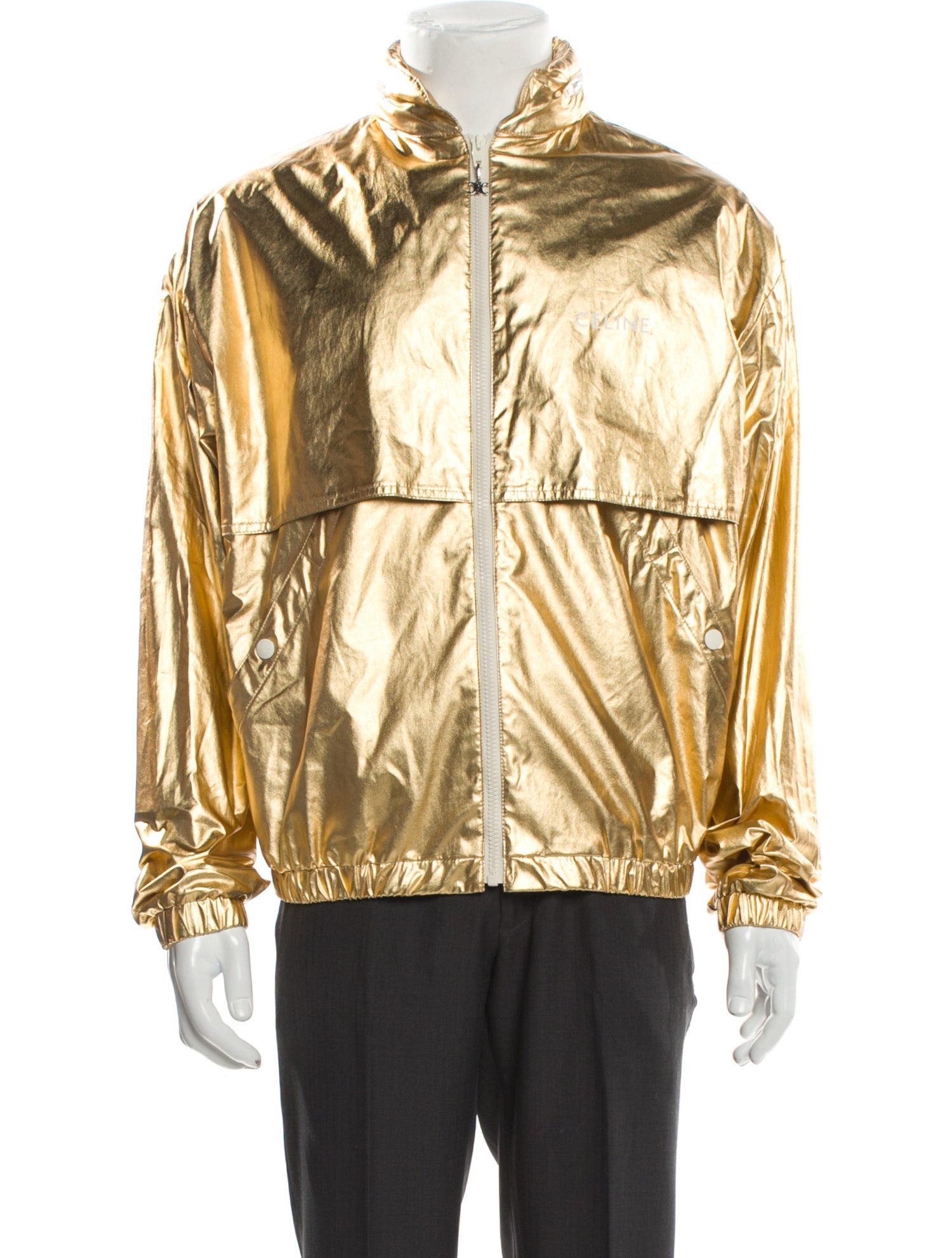BALENCIAGA::ジャケット:XS[RESALE] Balenciaga Black Synthetic Logo-Embroidered Padded Bomber