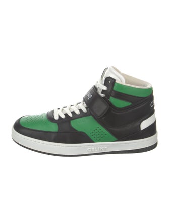 Celine Leather Colorblock Pattern Sneakers