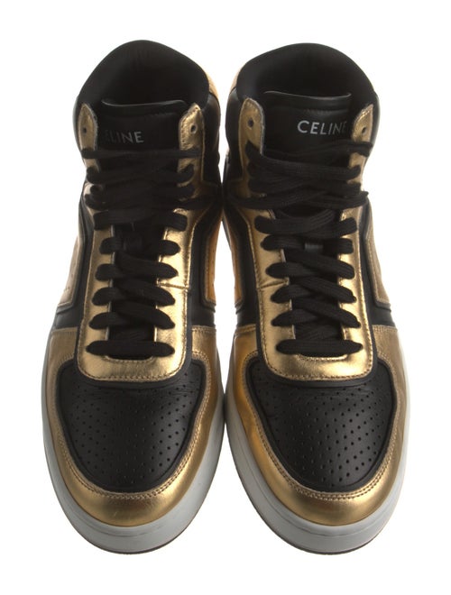 Celine Leather Colorblock Pattern Sneakers