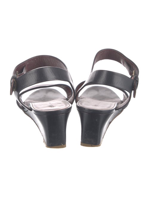 Celine Leather Colorblock Pattern Slingback Sandals