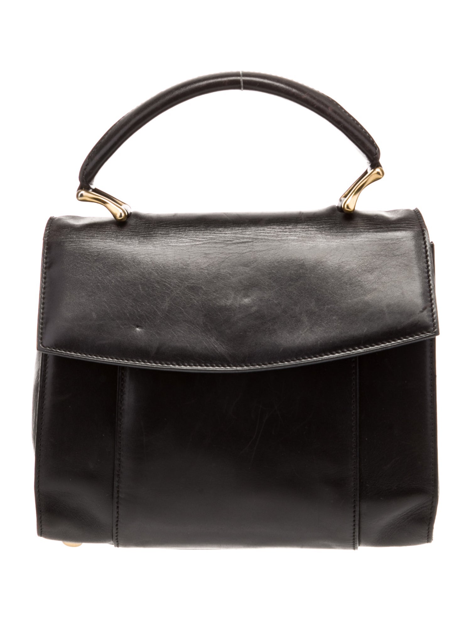 Celine Leather Top Handle Bag