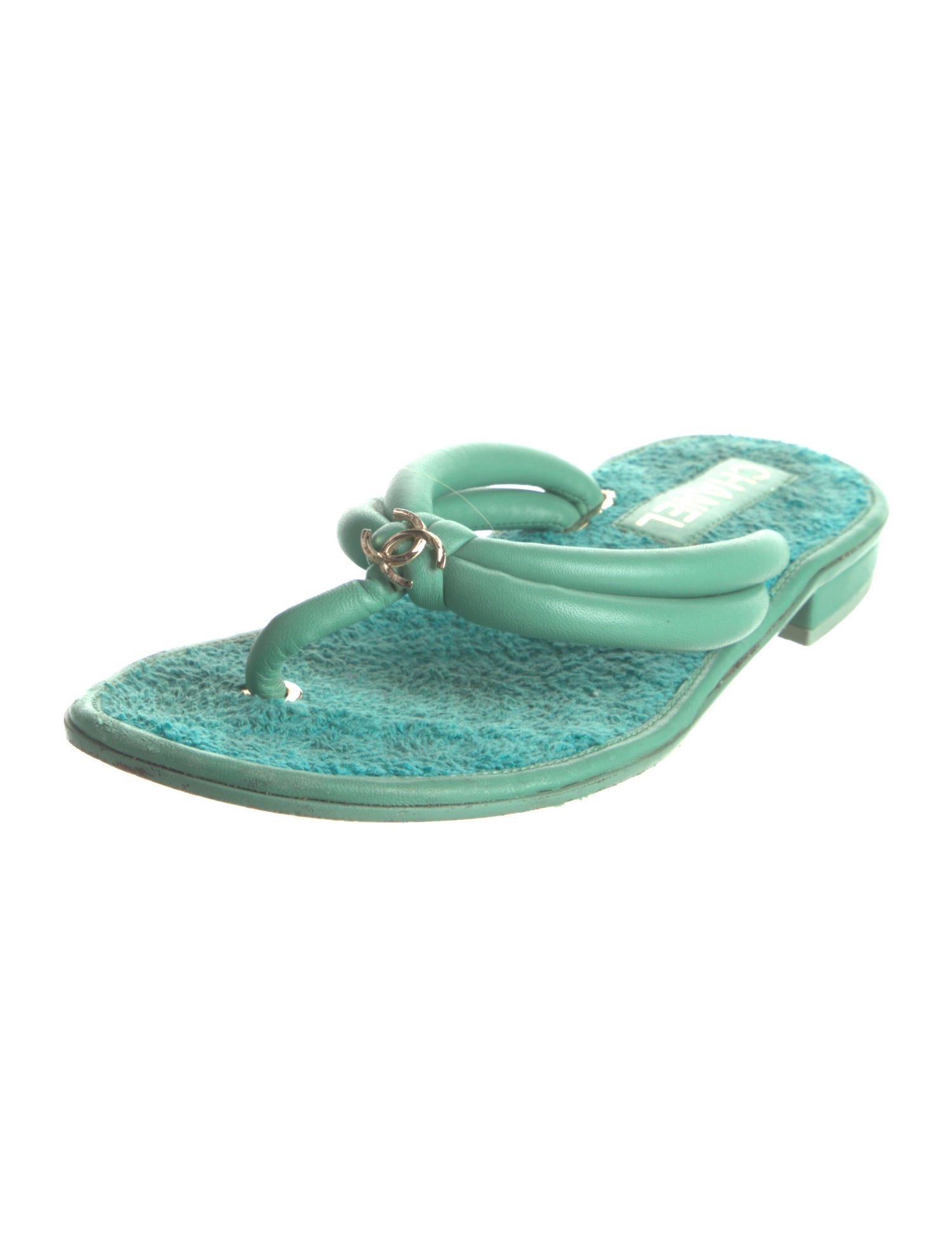 Chanel Leather Flip Flops