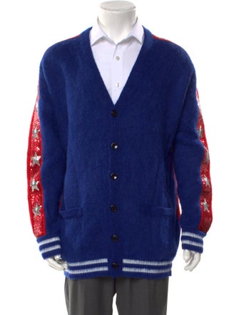 Celine Colorblock Star Alpaca Cardigan