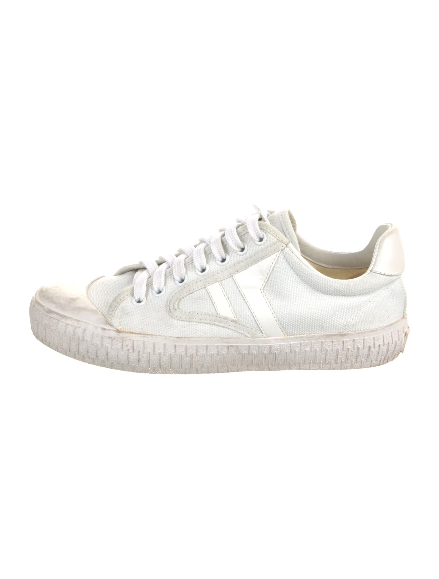 Celine Canvas Leather Trim Embellishment Sneakers