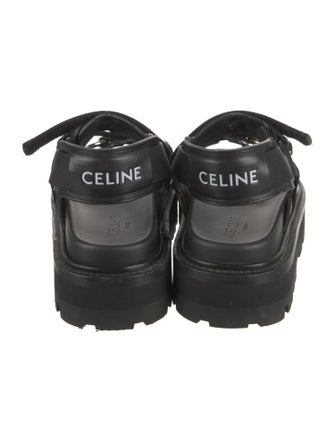 Celine Leather Graphic Print Sandals