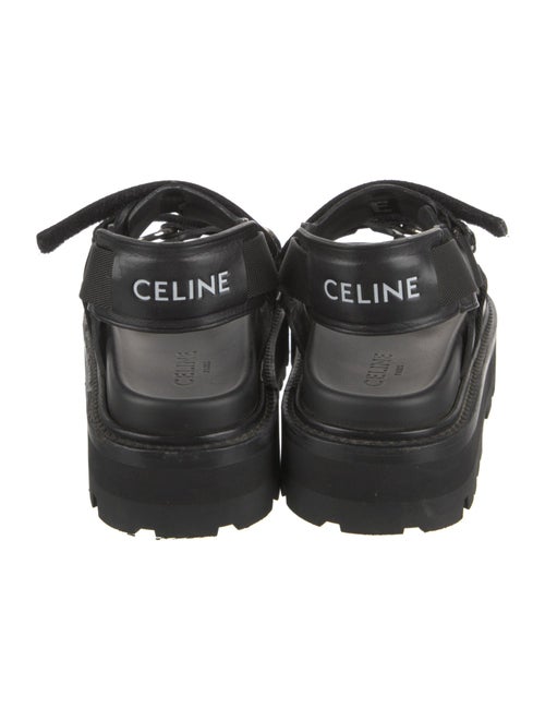Celine Leather Graphic Print Sandals