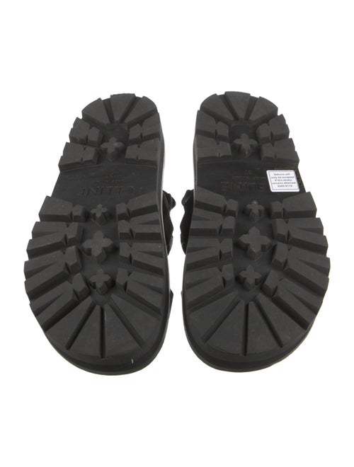 Celine Leather Graphic Print Sandals