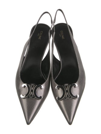 Celine Leather Slingback Flats