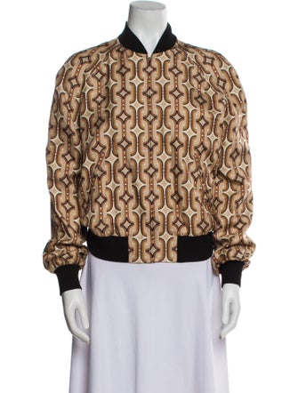 Celine Silk Printed Bomber Jacket