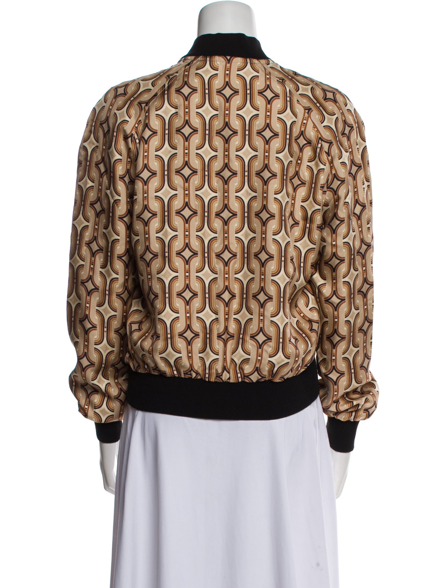 Celine Silk Printed Bomber Jacket