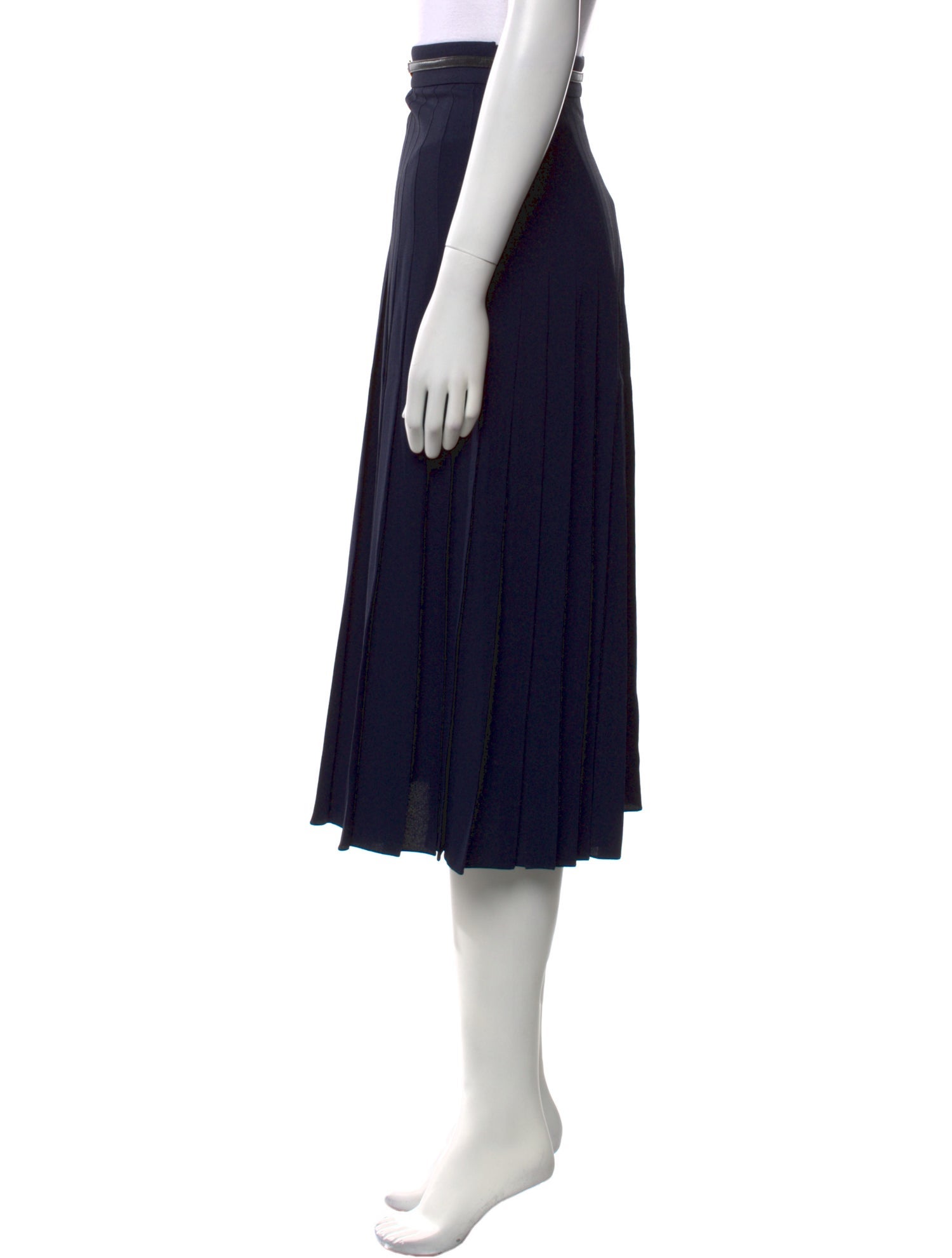 Celine Pleated Accents Midi Length Skirt