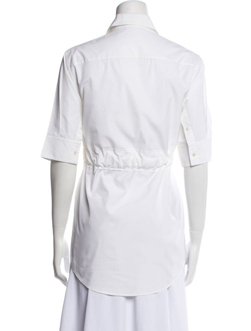 Celine Three-Quarter Sleeve Button-Up Top