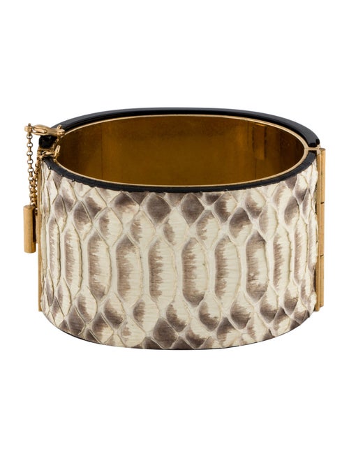 Celine Python Edge Cuff Bracelet