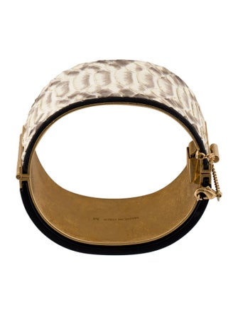 Celine Python Edge Cuff Bracelet