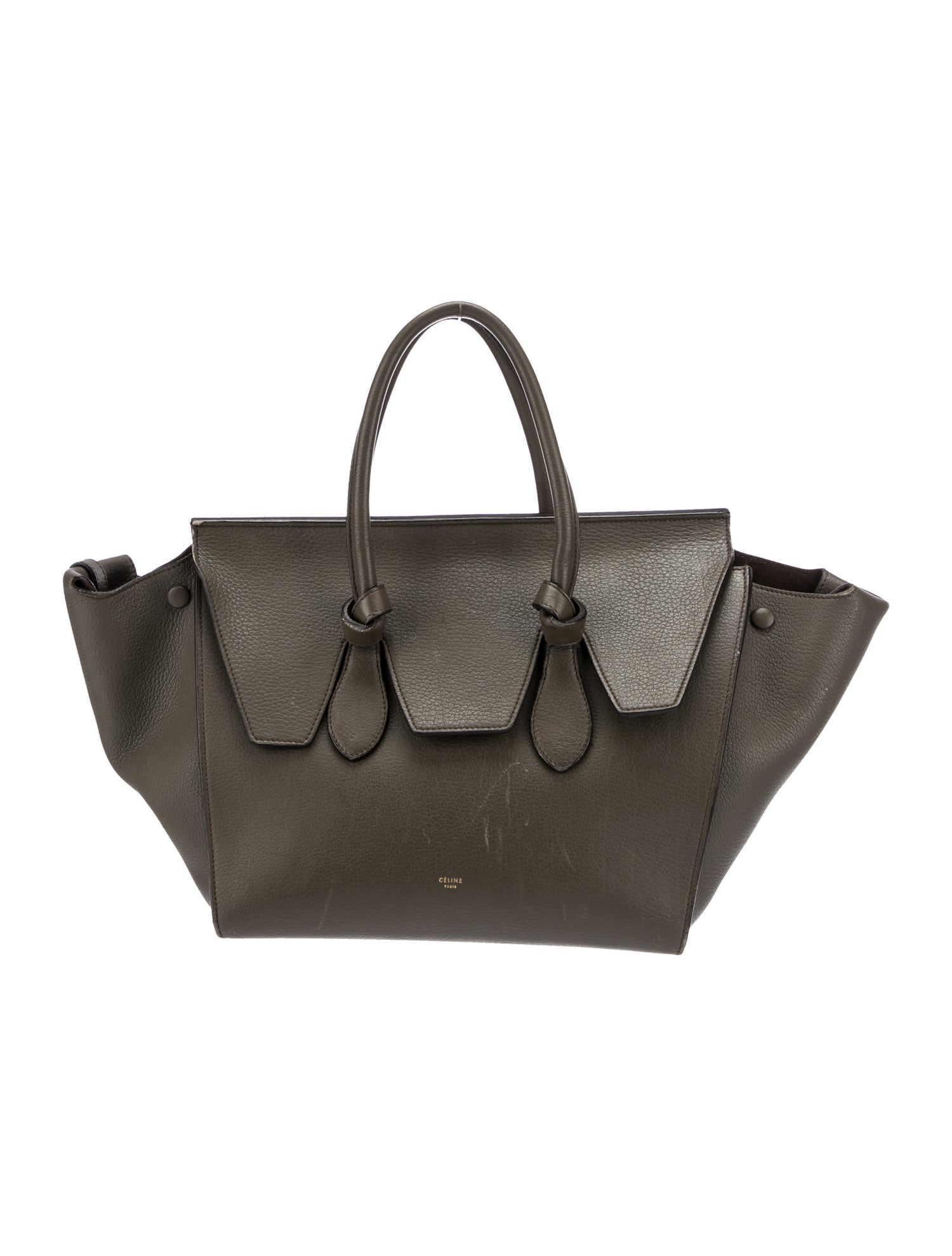 Celine Leather Tie Tote Large