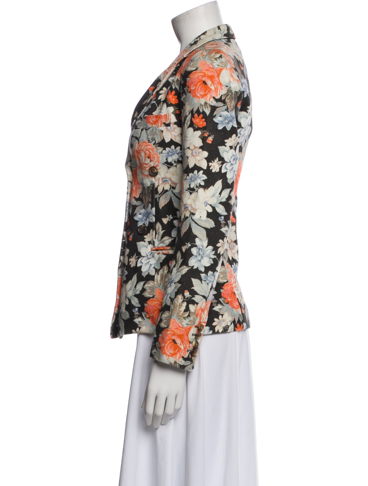 Celine Floral Print Blazer