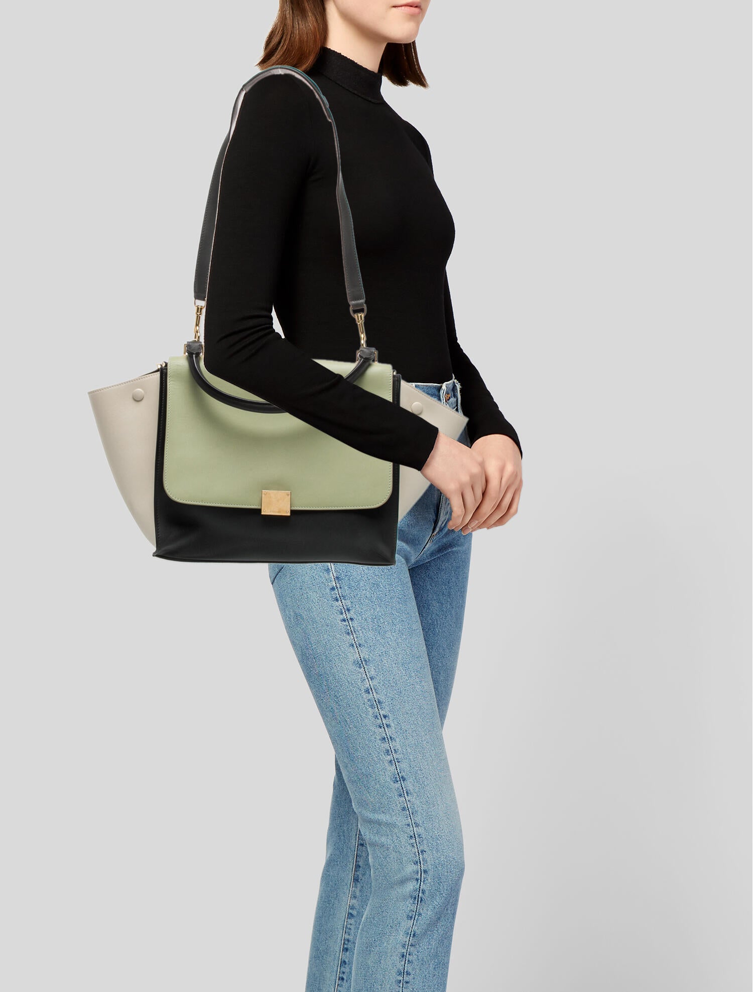 Celine Leather Trapeze