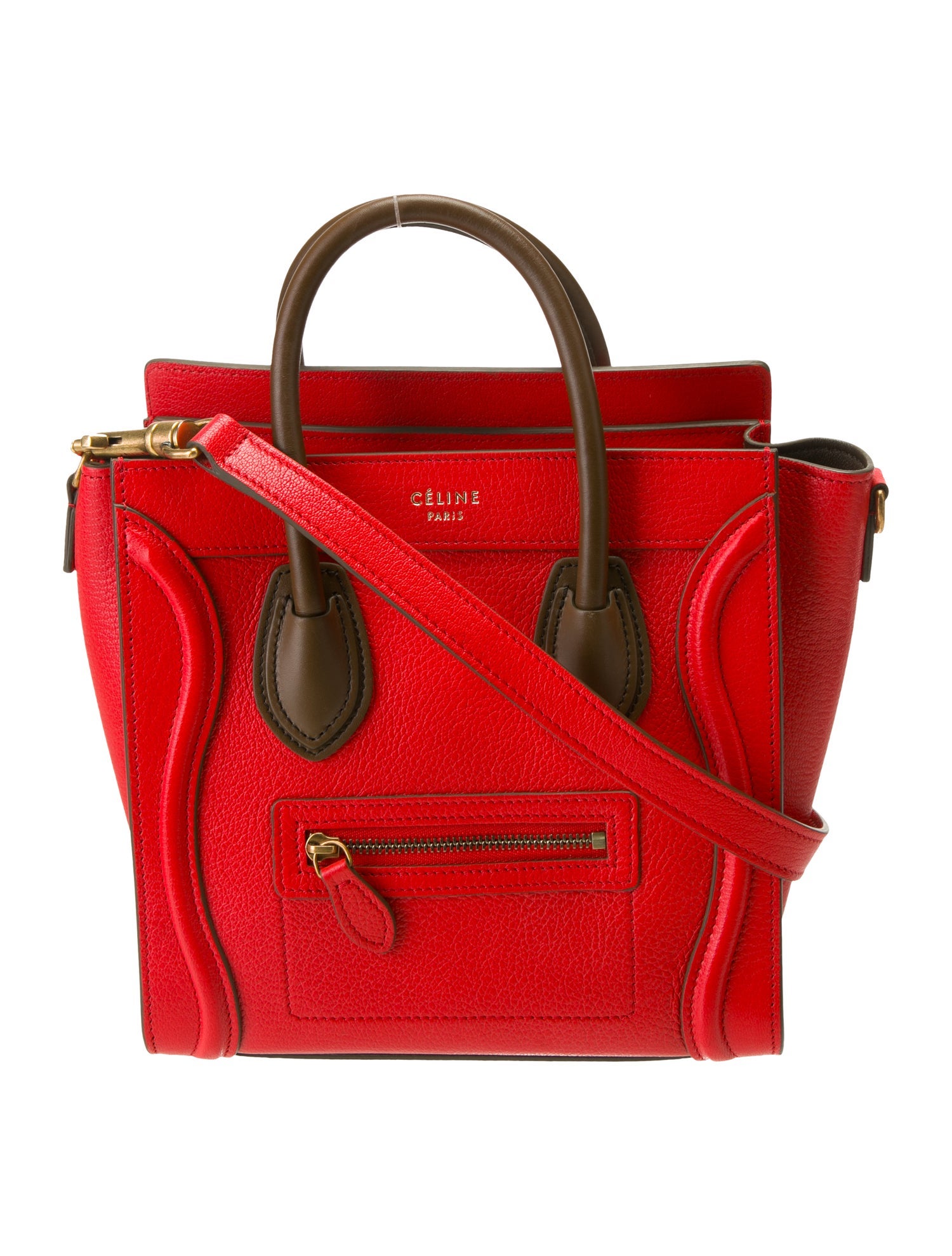 Celine Leather Luggage Nano