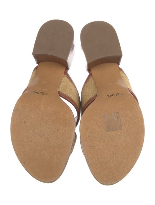 Celine Raffia Graphic Print Slides