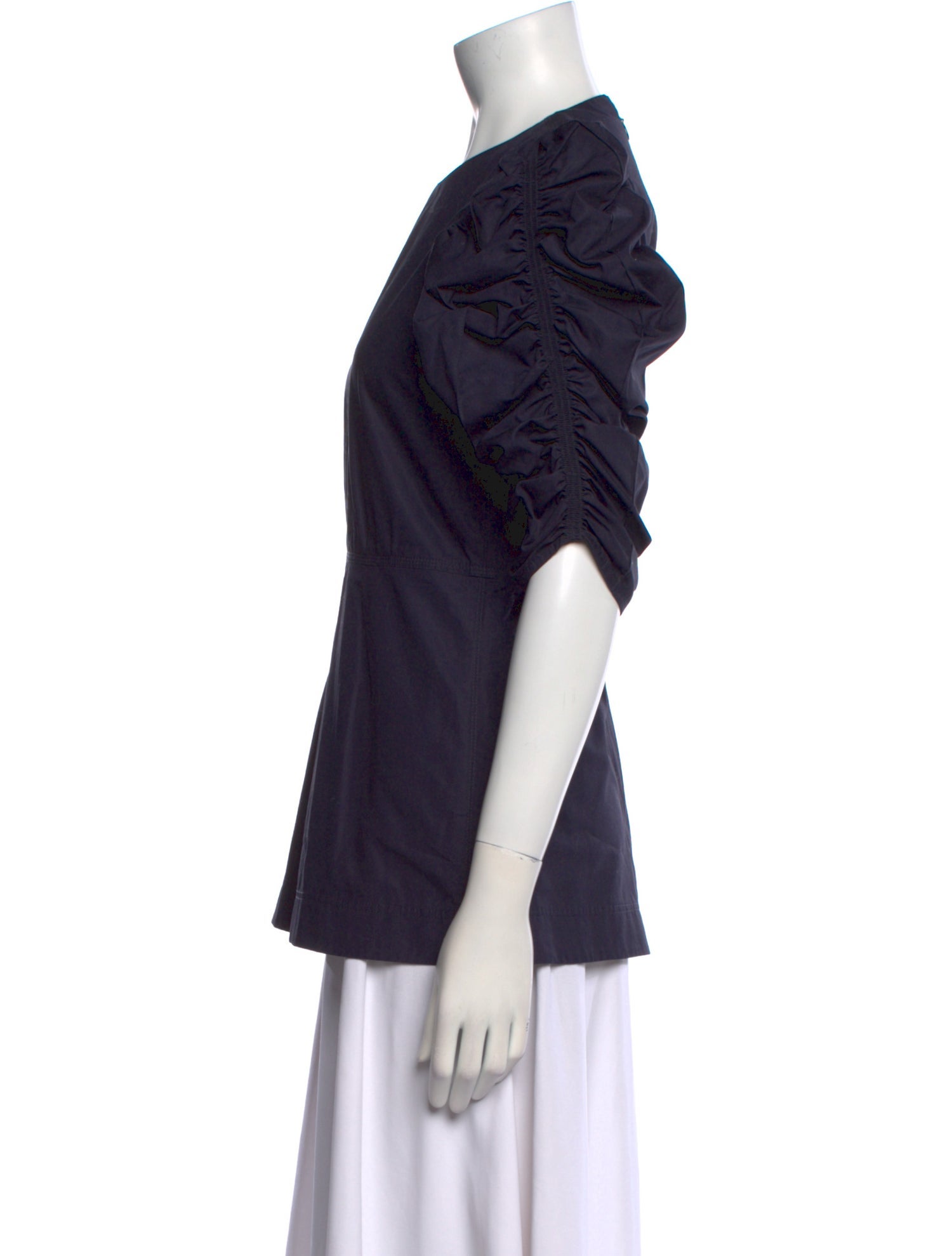 Celine Crew Neck Short Sleeve Blouse