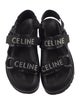Celine Leather Printed Slingback Sandals