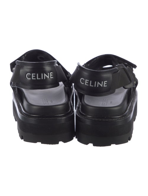 Celine Leather Printed Slingback Sandals