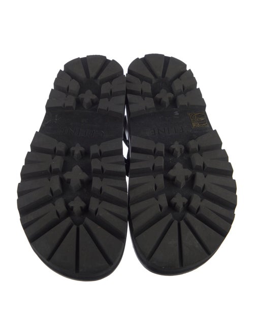 Celine Leather Printed Slingback Sandals